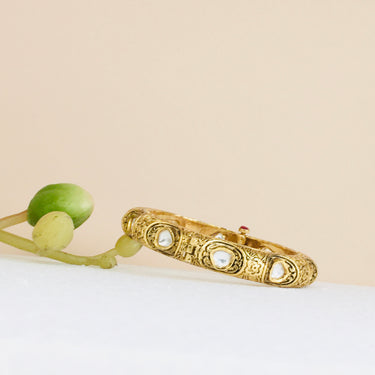 Gold Polki Bangle Zayn Luxury Jewellery